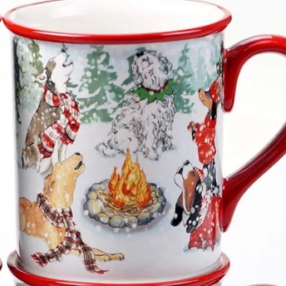 Certified International "Special Delivery" Dog Christmas Mugs 🎄🐾🎅🏻 Holiday Mugs - Picture 2 of 6